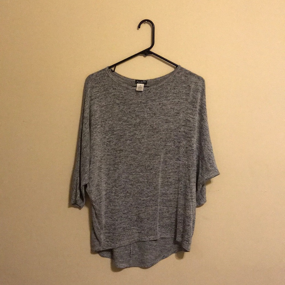 Gray light sweater